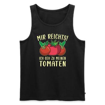 Gehe Zu Tomaten Tomatensorten Gartenfreunde - Männer Premium Bio Tank Top - Schwarz - Vorne - AI Model Male 178 light (178cm)
