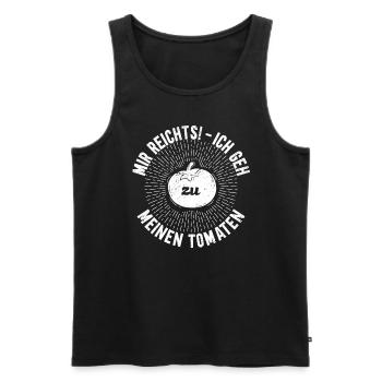 Gehe Zu Tomaten Tomatensorten Gartenfreunde - Männer Premium Bio Tank Top - Schwarz - Vorne - AI Model Male 178 light (178cm)