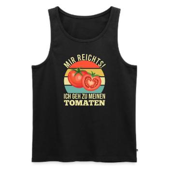 Gehe Zu Tomaten Tomatensorten Gartenfreunde - Männer Premium Bio Tank Top - Schwarz - Vorne - AI Model Male 178 light (178cm)