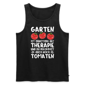 Garten Therapie Tomaten Tomatensorten Gartenfreund - Männer Premium Bio Tank Top - Schwarz - Vorne - AI Model Male 178 light (178cm)