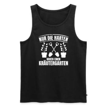 Die Harten Haben Kräutergarten Gartenarbeit - Männer Premium Bio Tank Top - Schwarz - Vorne - Michal (187cm)
