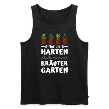 Die Harten Haben Kräutergarten Gartenarbeit - Männer Premium Bio Tank Top - Schwarz - Vorne - Michal (187cm)