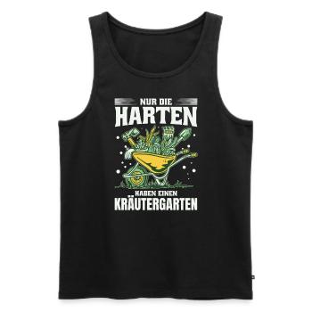 Die Harten Haben Kräutergarten Gartenarbeit - Männer Premium Bio Tank Top - Schwarz - Vorne - Michal (187cm)
