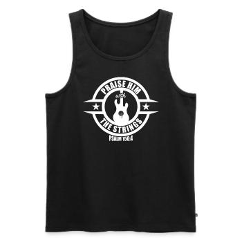 Lobe Ihn Mit Den Saiten Christliche Kirchenmusik - Männer Premium Bio Tank Top - Schwarz - Vorne - AI Model Male 178 light (178cm)