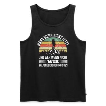 Alpenüberquerung 2023 Spruch Für Alpenüberquerer - Männer Premium Bio Tank Top - Schwarz - Vorne - Michal (187cm)
