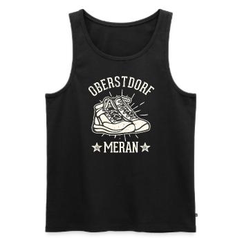 Crossing the Alps Oberstdorf Merano E5 long-distance hiking trail - Men's Premium Organic Tank Top - black - Front - AI Model Male 178 light (178cm)