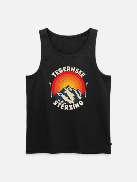 Crossing the Alps Tegernsee Sterzing - Men's Premium Organic Tank Top - black