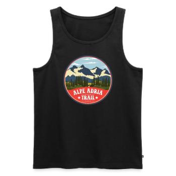 Traversée des Alpes Alpe Adria Trail Ferwanderweg - Débardeur bio Premium Homme - noir - Devant - Michal (187cm)