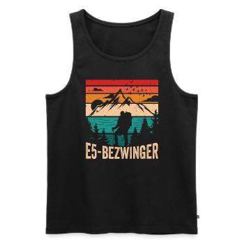 Alpenüberquerung Oberstdorf Meran E5 Fernwanderweg - Männer Premium Bio Tank Top - Schwarz - Vorne - Michal (187cm)