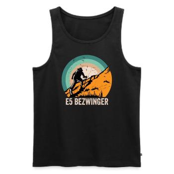 Alpenüberquerung Oberstdorf Meran E5 Fernwanderweg - Männer Premium Bio Tank Top - Schwarz - Vorne - Michal (187cm)