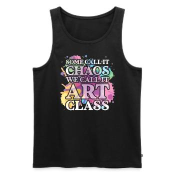 Art Teacher Funny Saying Art Course Art Class - Men's Premium Organic Tank Top - black - Front - Michal (187cm)
