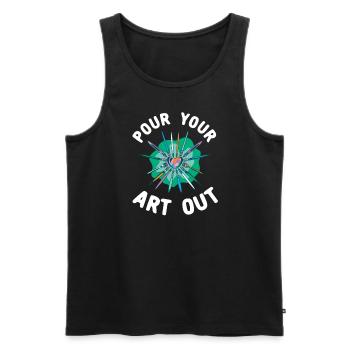 Art Teacher Funny Saying Art Course Art Class - Men's Premium Organic Tank Top - black - Front - Michal (187cm)