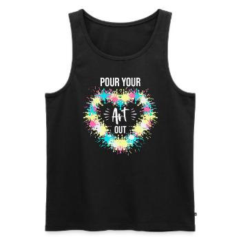 Art Teacher Funny Saying Art Course Art Class - Men's Premium Organic Tank Top - black - Front - Michal (187cm)