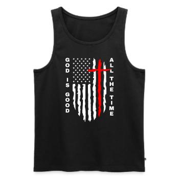 Dieu est Bon Église Foi Christianisme Saint - Débardeur bio Premium Homme - noir - Devant - Michal (187cm)
