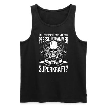 Ich Löse Probleme Mit dem Presslufthammer Straßenb - Männer Premium Bio Tank Top - Schwarz - Vorne - Michal (187cm)