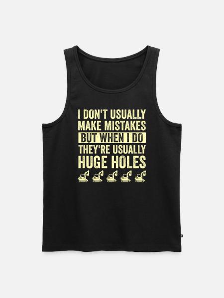 Retro Bagger Spruch Baggerfahrer Baustelle - Männer Premium Bio Tank Top - Schwarz