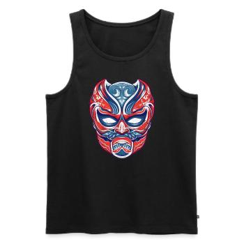 Lucha Libre Masque de Lutte Mexicaine Luchador - Débardeur bio Premium Homme - noir - Devant - AI Model Male 178 light (178cm)
