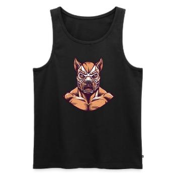 Lucha Libre Masque de Lutte Mexicaine Luchador - Débardeur bio Premium Homme - noir - Devant - AI Model Male 178 light (178cm)