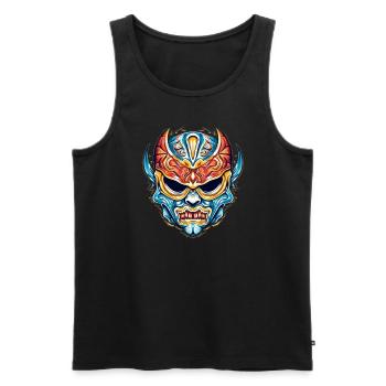 Lucha Libre Masque de Lutte Mexicaine Luchador - Débardeur bio Premium Homme - noir - Devant - AI Model Male 178 light (178cm)