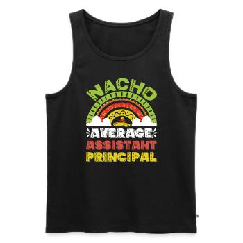 Nacho Durchschnittlicher Konrektor - Männer Premium Bio Tank Top - Schwarz - Vorne - AI Model Male 178 light (178cm)