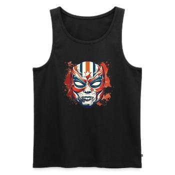 Lucha Libre Masque de Lutte Mexicaine Luchador - Débardeur bio Premium Homme - noir - Devant - AI Model Male 178 light (178cm)