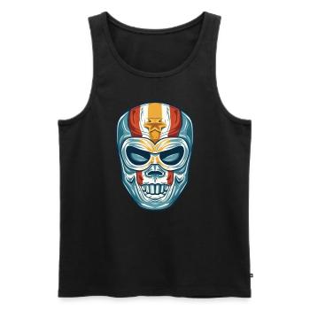 Lucha Libre Masque de Lutte Mexicaine Luchador - Débardeur bio Premium Homme - noir - Devant - AI Model Male 178 light (178cm)