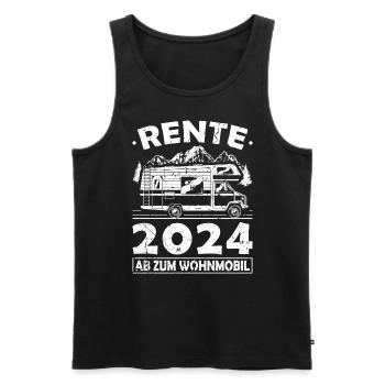 Rente 2024 Wohnmobil Ruhestand Rentner - Männer Premium Bio Tank Top - Schwarz - Vorne - Michal (187cm)