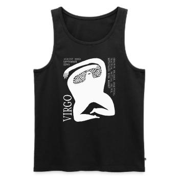 Cool Virgo Zodiac Sign, Astrology Birthday Facts - Men's Premium Organic Tank Top - black - Front - Michal (187cm)