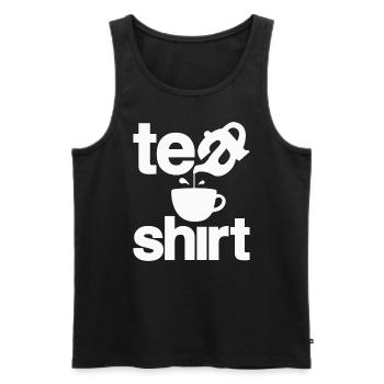 Tea Pot Sarcastic and Funny Tea Drinker - Men's Premium Organic Tank Top - black - Front - Michal (187cm)