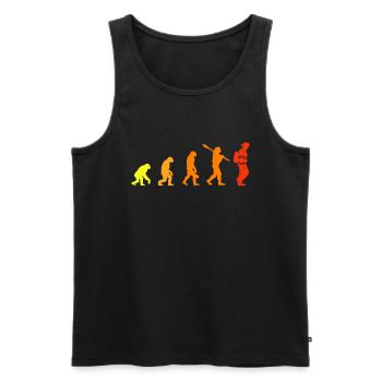 Feuerwehr Evolution - Feuerwehrmann Feuerwehrfrau - Männer Premium Bio Tank Top - Schwarz - Vorne - AI Model Male 178 light (178cm)