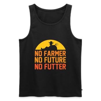No Farmer No Future No Futter Landwirte Protest De - Männer Premium Bio Tank Top - Schwarz - Vorne - Michal (187cm)