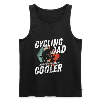 Cycling Dad | cool dad cyclist cyclist - Men's Premium Organic Tank Top - black - Front - Michal (187cm)