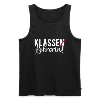 Abschied Geschenk für Klassenlehrerin mit dem Klas - Männer Premium Bio Tank Top - Schwarz - Vorne - Michal (187cm)