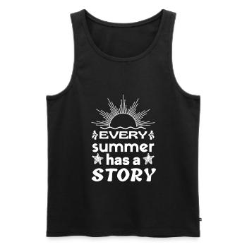 Every Summer Has A Story - Men's Premium Organic Tank Top - black - Front - Michal (187cm)