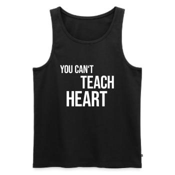 You Can't Teach Heart - Men's Premium Organic Tank Top - black - Front - AI Model Male 178 light (178cm)