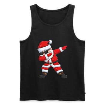 Cool Dabbing Santa Christmas - Männer Premium Bio Tank Top - Schwarz - Vorne - Michal (187cm)