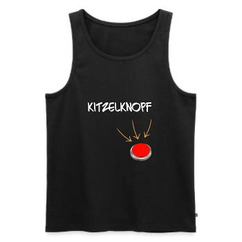 Kitzelknopf - Männer Premium Bio Tank Top - Schwarz - Vorne - AI Model Male 178 light (178cm)