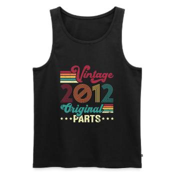 Vintage 2012 Original, Birthday Gift - Men's Premium Organic Tank Top - black - Front - AI Model Male 178 light (178cm)