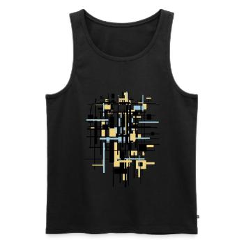 chantier de construction - Débardeur bio Premium Homme - noir - Devant - AI Model Male 178 light (178cm)