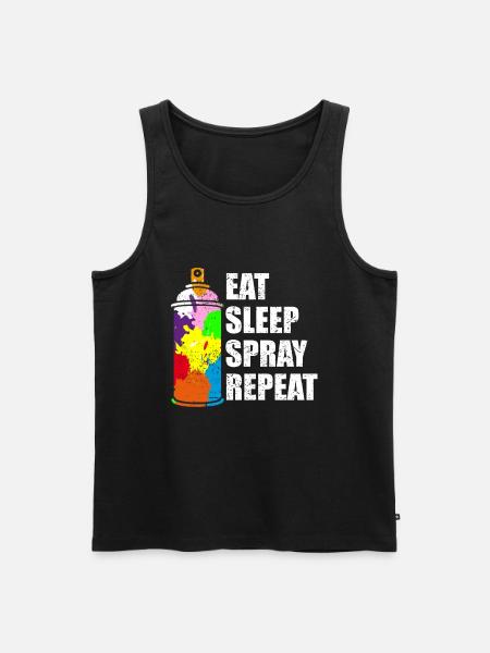 Graffiti Sprühdose Sprayer Spruch Geschenkidee - Männer Premium Bio Tank Top - Schwarz