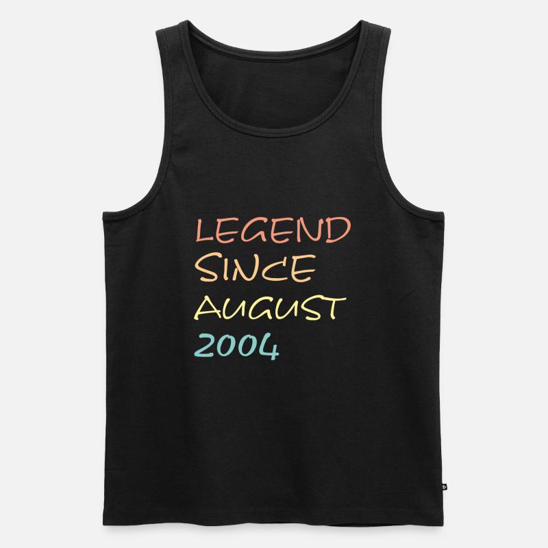 Legend Since August 2004 - Männer Premium Bio Tank Top - Schwarz