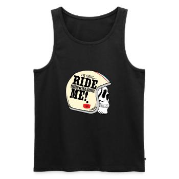 Un teeshirt de motocross cool pour les motards " - Débardeur bio Premium Homme - noir - Devant - Michal (187cm)