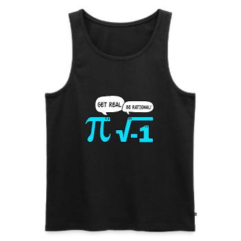 Ein wirkliches TStück für mathematische Sie sagen - Männer Premium Bio Tank Top - Schwarz - Vorne - AI Model Male 178 light (178cm)