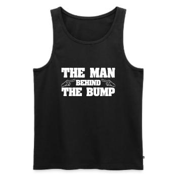 Der Mann hinter dem Stoß Neues VatiGeschenk - - Männer Premium Bio Tank Top - Schwarz - Vorne - AI Model Male 178 light (178cm)