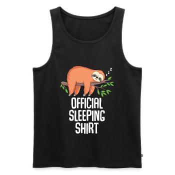 My Official Sleeping Shirt Sloth - Men's Premium Organic Tank Top - black - Front - Michal (187cm)