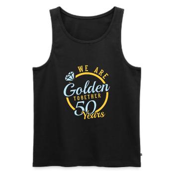 Nous Sommes D'or Ensemble 50 Ans T-shirt - Débardeur bio Premium Homme - noir - Devant - AI Model Male 178 light (178cm)