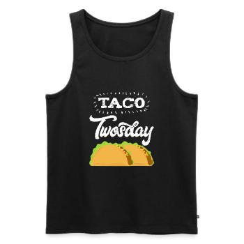 "Taco Tuesday" Perfektes Geschenk für alle Tacos Liebhaber - Männer Premium Bio Tank Top - Schwarz - Vorne - Michal (187cm)
