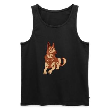 Adorable chien mignon pour les amoureux des - Débardeur bio Premium Homme - noir - Devant - Michal (187cm)