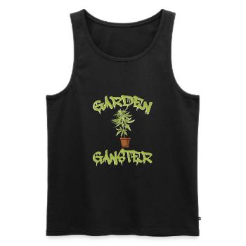 Marijuana Cannabis Weed Smoke Hemp Design Garden - Men's Premium Organic Tank Top - black - Front - AI Model Male 178 light (178cm)