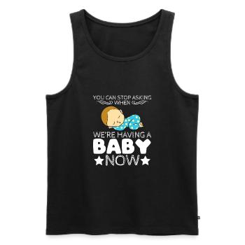 Elternschaft Mutterschaft Elternschaft Schwangerschaft Tee - Männer Premium Bio Tank Top - Schwarz - Vorne - AI Model Male 178 light (178cm)